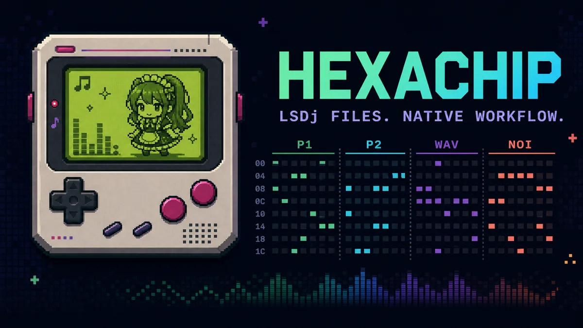 LSDj互換トラッカーHexaChipのイメージ