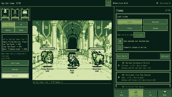 Meow Dungeon: Idle Cat RPG：ダンジョン探索（英語）