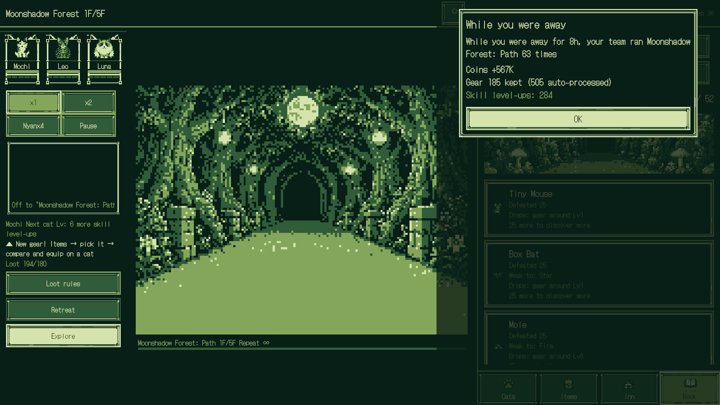 Meow Dungeon: Idle Cat RPG：おるすばん周回（英語）