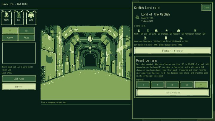 Meow Dungeon: Idle Cat RPG：9匹で挑むレイド（英語）