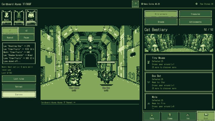 Meow Dungeon: Idle Cat RPG：段ボール深淵（英語）