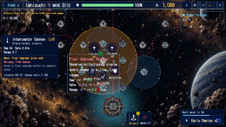Orbital Defense 2899：設備の分岐強化（英語）